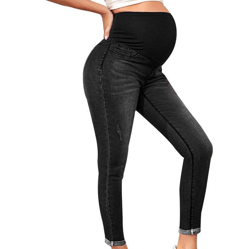 Women's Maternity Jeans Over Belly Skinny Denim Jeggings Comfy Stretch Pregnancy Pants