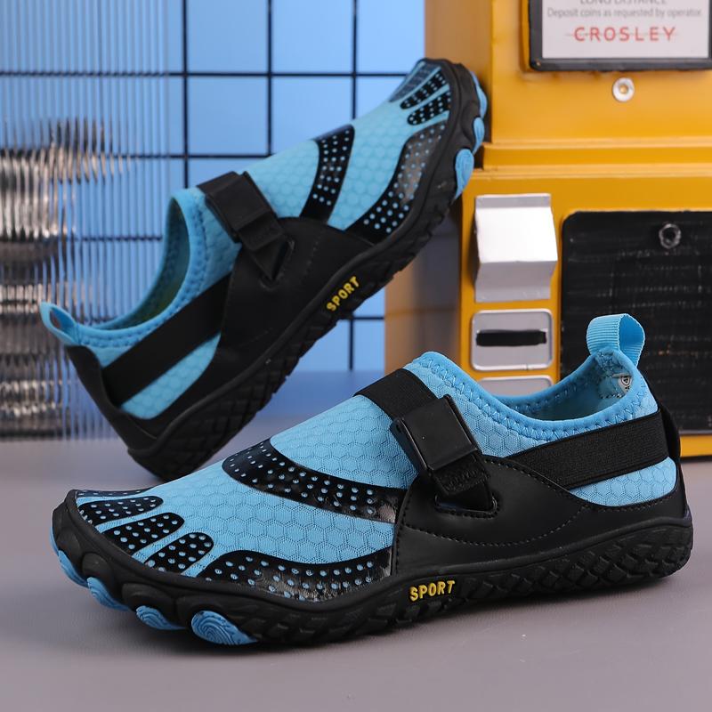 Men's river trekking shoes, wading shoes, beach shoes, reef non-slip men's quick-drying barefoot hiking shoes, swimming shoes, swimming water shoes, snorkeling shoes, suitable for beach vacations, camping, beach parties, five-finger men's shoes, soft, gym