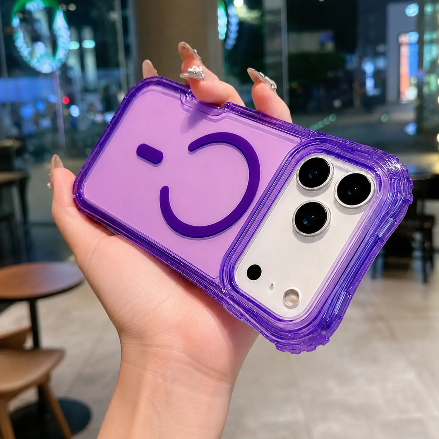 Shockproof Clear Case for iPhone 17 16 15 14 13 12 Pro Max 3-Layer Transparent Magnetic Phone Case, Heavy Duty Anti-Drop Shockproof Protection Phone Cases for Women Girls Protective Cases