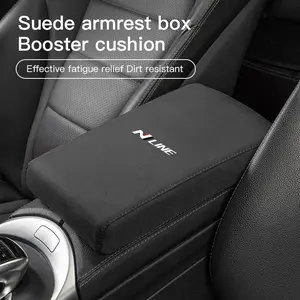Car Armrest Mat Center Console Arm Rest Protection Cushion Auto Armrests Storage Box Cover Pad For Hyundai HB20 KONA i20 i10 IONIQ Elantra Palisade Sonata Grandeur SantaFe Tucson Inster Bayon NEXO i30 Creta iMax Casper Veloster Accent Venue Aslan i40 ix2