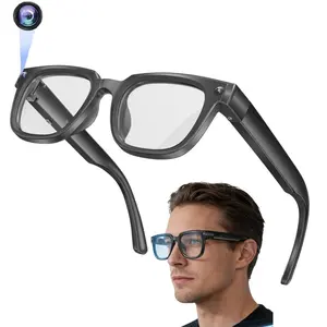 AI Glasses with 8MP Camera, Smart Glasses for Men & Women, Hands-free Video Recording, 110 Degree Wide Angle Lens, 3D Stereo Sound, 290Mah Battery ,  AI Video Translation, Bluetooth Call, Music Control