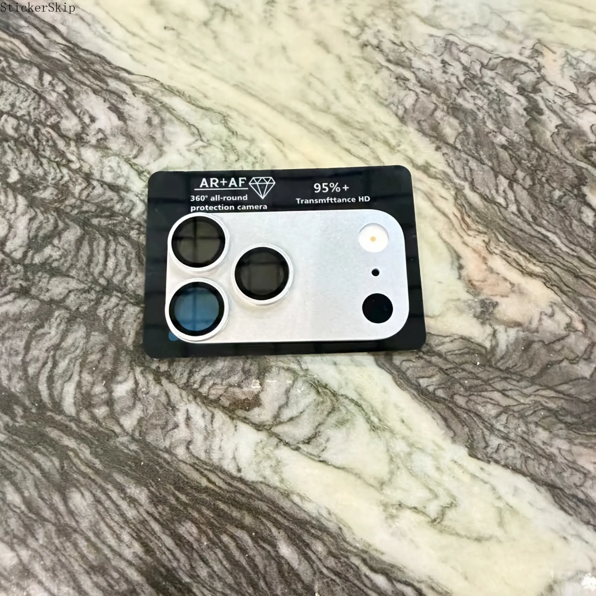 Tempered Glass Camera Lens Protector for iPhone 14/15/16 Pro Max/17 Pro/17 Pro Max, Anti-Fingerprint Convertible Integrated Lens Film, Wraparound Full Rear Coverage, Scratchproof Accessory (Note: Secondary Flash Blocked Post-Installation)