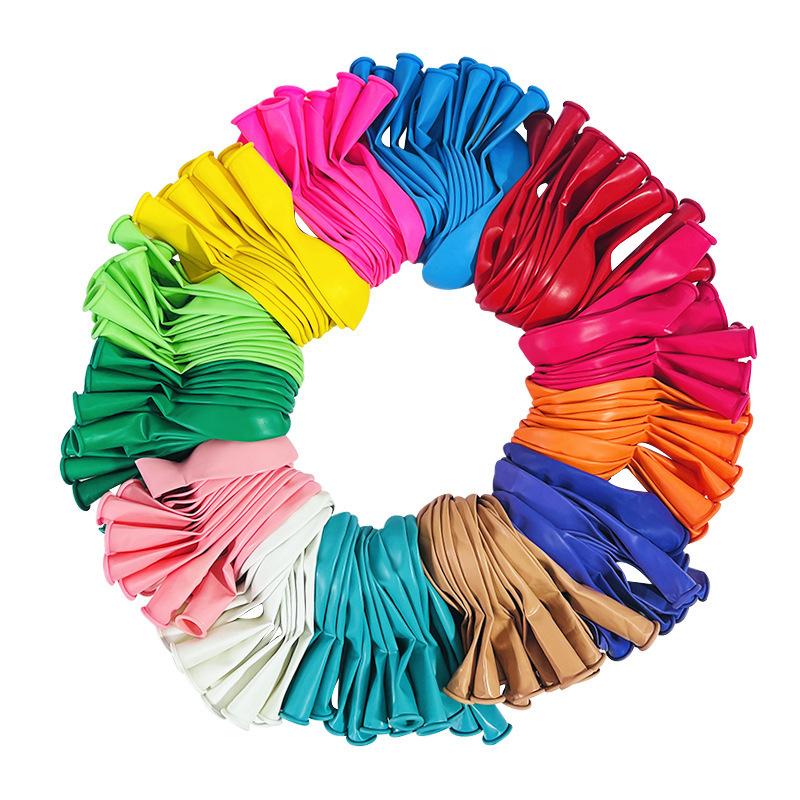 100Pcs A set of colorful birthday balloons, red, yellow, and blue latex balloons, wedding and birthday party decorations