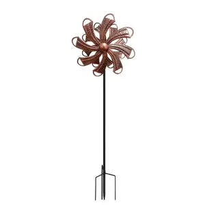1pc Outdoor Metal Windmill, 360 Degree Rotating Wind Turbine, Metal Wind Powered Fan, Home Decor for Courtyard and Garden