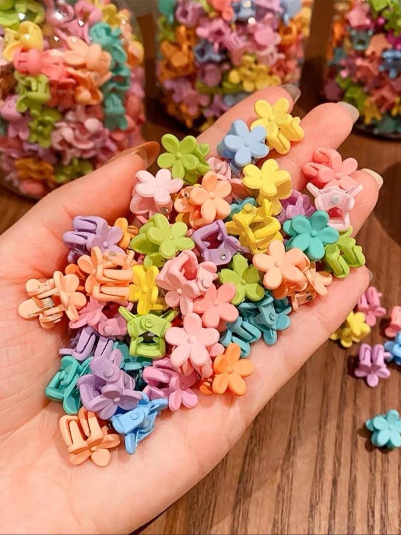 Cute Flower Design Hair Claw for Women, 50pcs Fashion All-match Hair Accessories, Minimalist Headwear Suitable for Hair, Fashion Hair Accessories for Party, Daily Clothing Decor, Flower Hair Clip