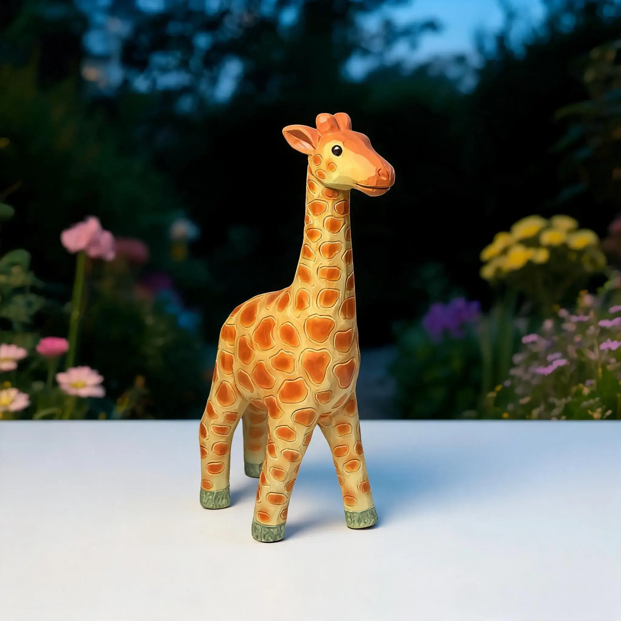 Nordic Farmhouse Style Giraffe Resin Figurine, Creative Animal Desktop Decor, Living Room Entryway TV Cabinet Home Decoration Gift, Kids Room Desk Cute Small Ornament