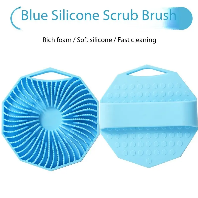 2Pcs Silicone Body Scrubber – Soft Exfoliating Silicone Loofah for Shower, Long-Lasting Body Brush for All Skin Types, Creates Rich Lather, Easy to Clean, Non-Slip Grip