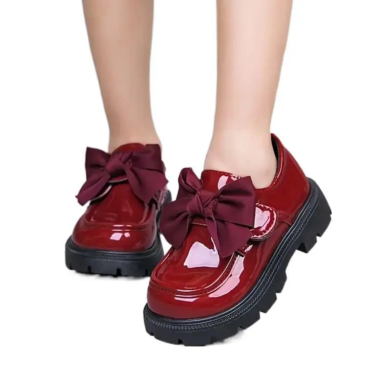 Children's Black Mary Jane Flats - Girls' College Style, Bow Decoration, Soft Sole Shoes, New Princess Shoes, Suitable Baby Girls to Wear in Spring and Autumn - Fashionable Dress Shoes, Birthday