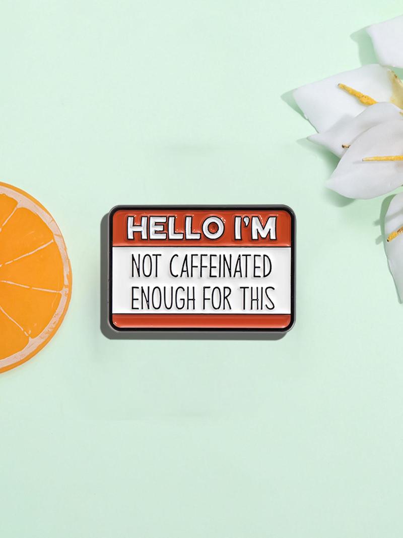 Letter Pattern Brooch, Cute Fashion Alloy Badge for Women & Men, Fashion Brooch for Party, Daily Clothing Decor, Trendy All-match & Exquisite Brooch for Birthday Gift, Men Accessories