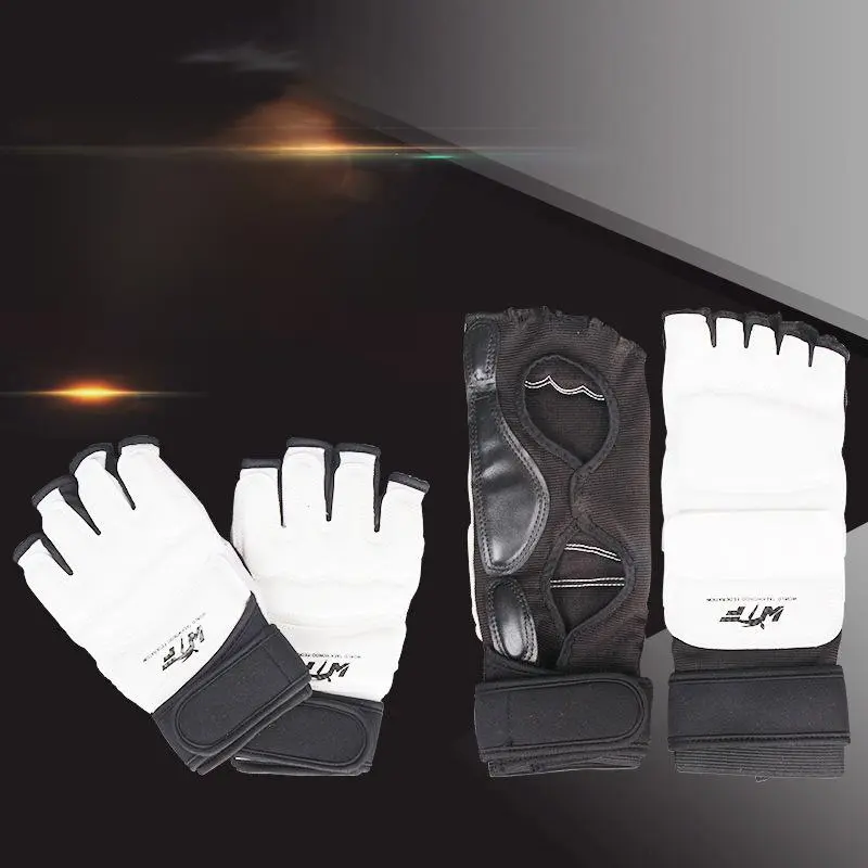 Half-Finger Hand and Foot Protector Set for Taekwondo Karate, Adults Kids Training