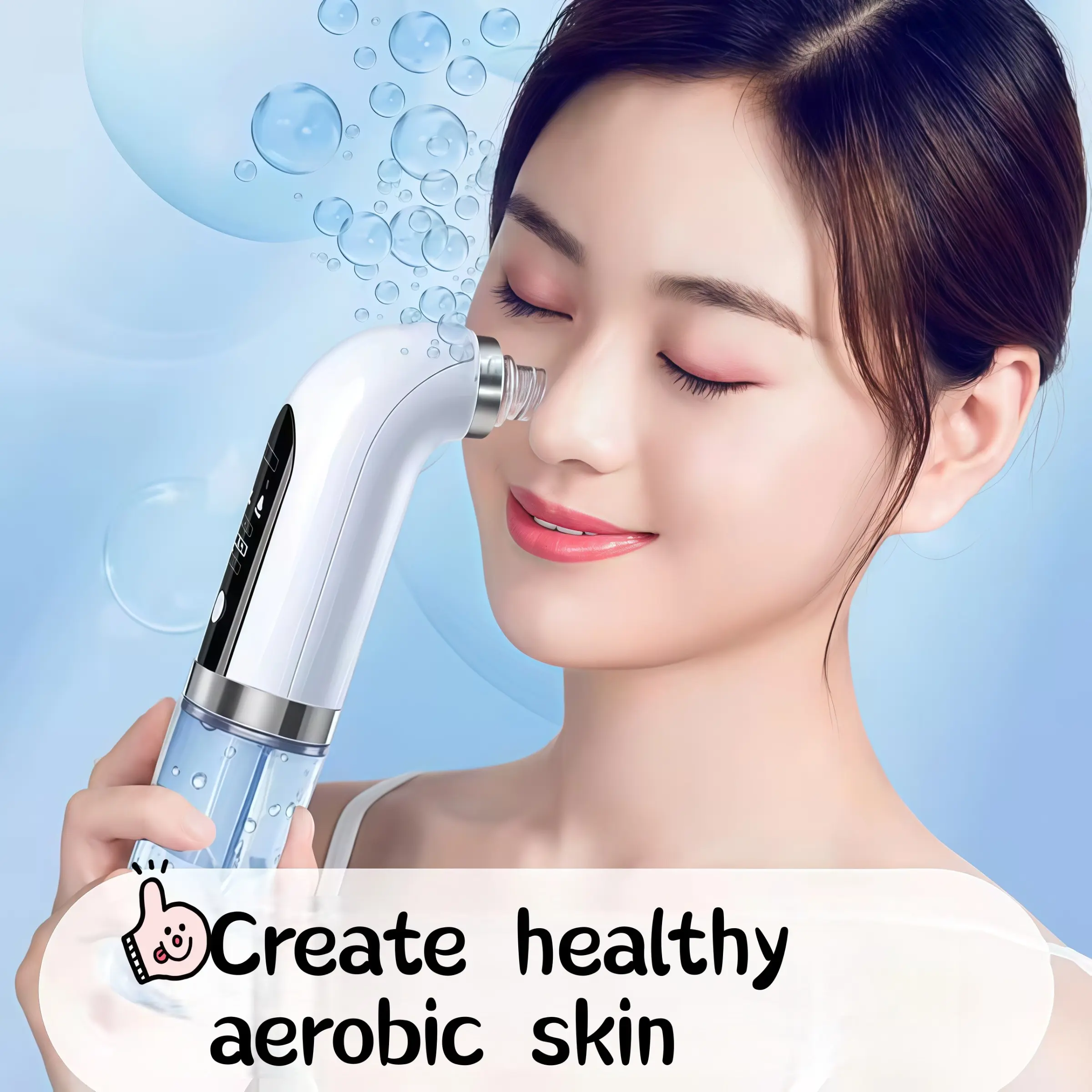 A facial blackhead care device, an electric pore care tool with 4 acne care attachments, a high-end facial beauty machine, beauty device, Blackhead Remover Tools, Multifunctional Beauty Machine
