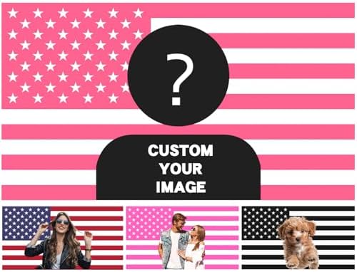 Custom American Flag 3x5 Ft - Pink American Flag Customizable Design Your Photo Personalized Tapestry Banner Bedroom Decorationchic design  room bedroom