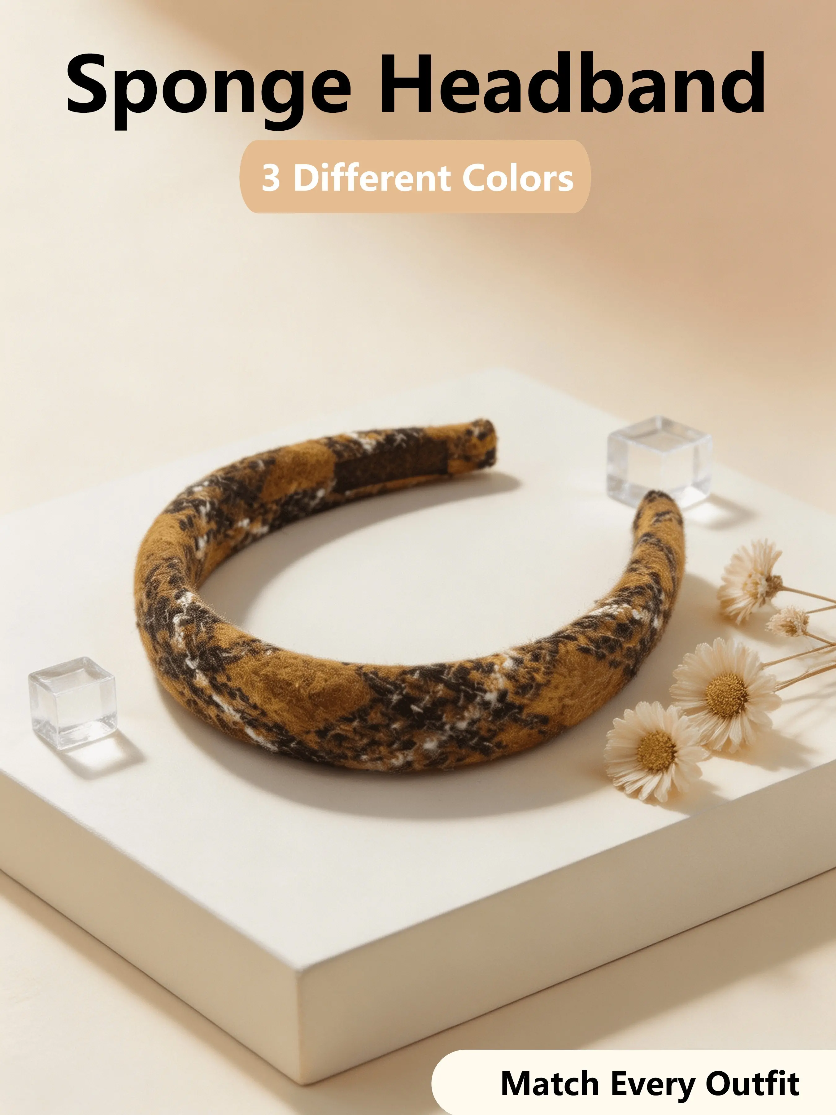 Fashionable Casual Elegant Hairband, Plaid Pattern Design, Polyester Sponge Fabric Headband, Ideal for Daily Use, Makeup, Washing Face, Summer Hair Accessories
