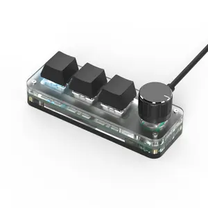 Macropad Macro button Programming Keyboard RGB Mini Hot Swap Gaming Custom Knob Keypads Red Switch 3 Keys Knob For Photoshop Multimedia