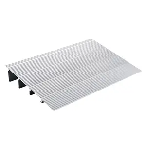 VEVOR Door Threshold Ramp, 4" Rise, 800 lbs Load Capacity, Door Ramp for Wheelchairs, Aluminum Threshold Ramp for Doorways, Adjustable Modular Threshold Ramp for Wheelchairs, Scooters, Power Chairs
