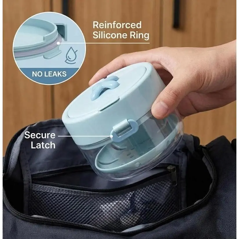 3-in-1 Retainer Case with Mirror & Cleaning Brush,Retainer Mouth Guard Soak Container Box, Auto-Rising Aligner Bath with Strainer Basket for Travel& Daily Care
