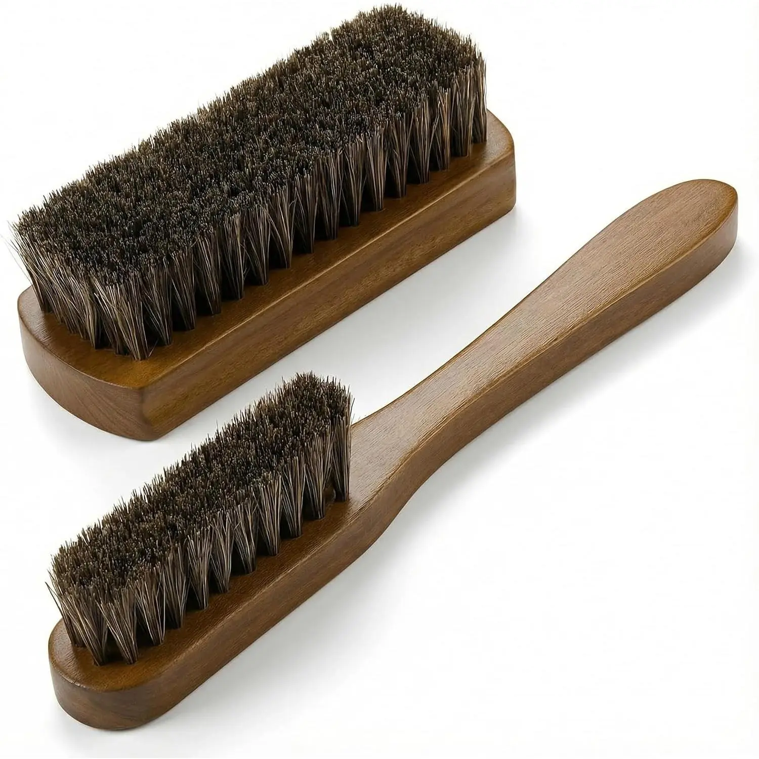 Leather & Upholstery Cleaning Brush Set, 100% Horse Hair Bristle, to Clean Car Seats & Leather Sofas, for Alcantara, Interiors, Furniture, Boots, Shoes, Bags and More