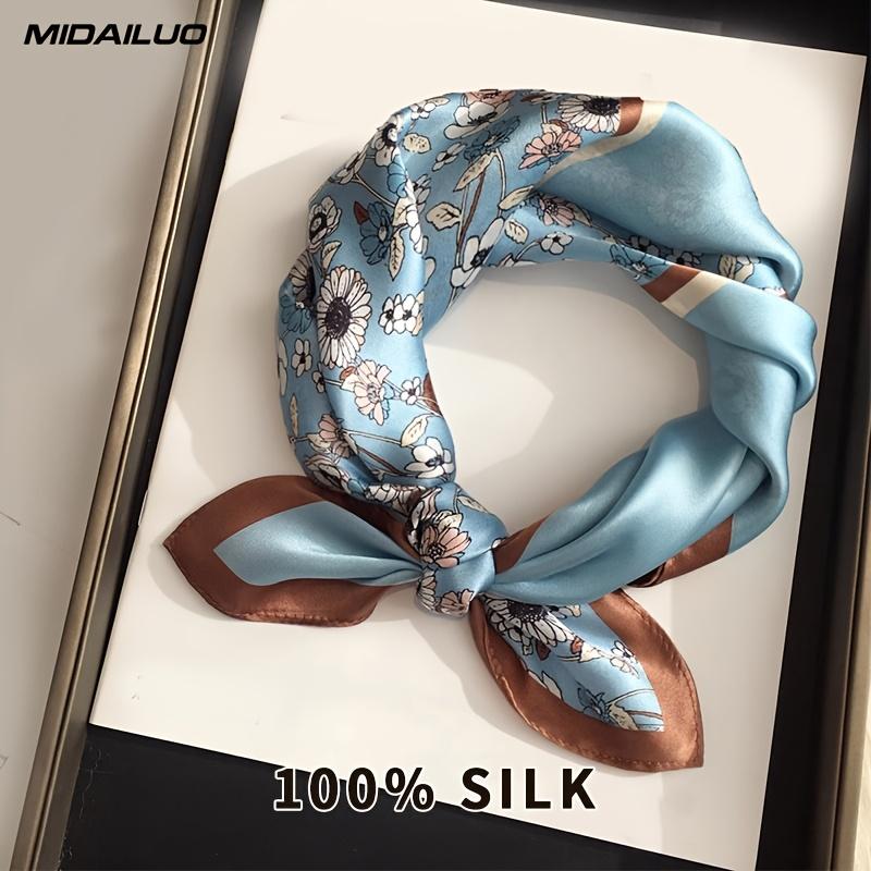 Ring  necklace  watch  scarf MIDAILUO 100% Mulberry Scarf 20.87 * 20.87 Inches Breathable Square Scarf Decorative Square Scarf Elegant Accessory Nonstretch Suitable for Outdoor Decorative Additions