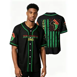 Juneteenth Since 1865 Baseball Jersey, African American Flag Shirt, Black Pride Freedom Day Jersey