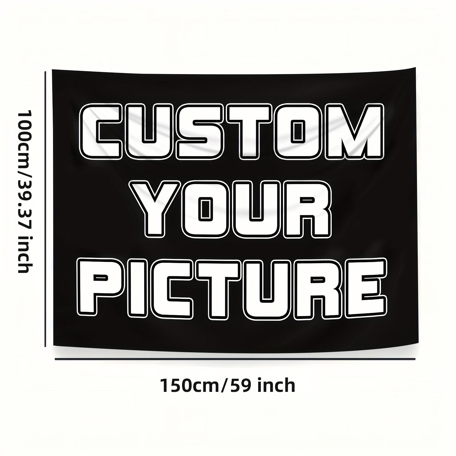1pc Custom Tapestry Upload Images Personalized Backdrop - Large 23.6x35.4 Inch Wall Hanging for Bedroom, Living Room, Dorm Decor - Multiple Sizes, Durable Fabric, No Electricity Needed, Perfect Gift, Dorm Room Accessory |   Modern Tapestry |   Indoor Text