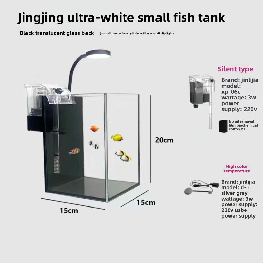 Ultra Clear Fish Tank Living Room Small Home Office Eco Friendly Easy Maintain Complete Aquascaping Mini Aquatic Plant Tank Desktop Betta Tank