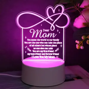 "To My Mom" Letter-Pattern Led Lighted Night Light, Led Nightlight, Glowing Letter Lights, USB-Powered Desktop Decorative Light, Creative Gift for Mom, Birthday Gift, Mother's Day Gift#GLOBAL PICKS