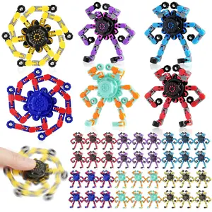 36PCS Transformable Fidget Spinners, Party Favors, Sensory Stress Relief Toys for Kids Boys Girls 8-12, Fingertip Gyros for ADHDfidget toys