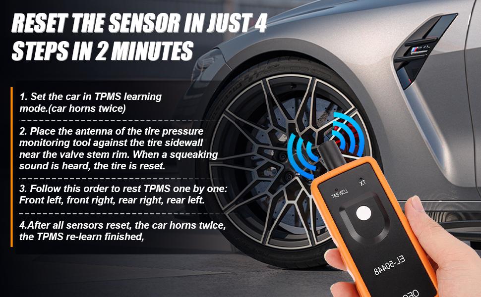 EL-50448 TPMS Relearn Tool – OEC-T5 Tire Pressure Monitor Sensor Activation Reset, 1-2 Min Fast Programming for GM, Buick, Chevy, Cadillac & More. DIY Programming Tool Saves $80+ Dealer Fees!