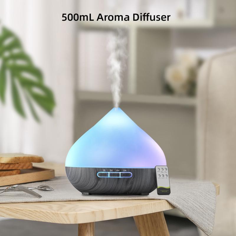 Perfect for Bedroom & Office 500ml Remote Control Aroma Diffuser, Humidifier & Mood Light with 6 Premium Essential Oils Perfect for Bedroom & Office 500ml Remote Control Aroma Diffuser, Humidifier & Mood Light with 6 Premium Essential Oils