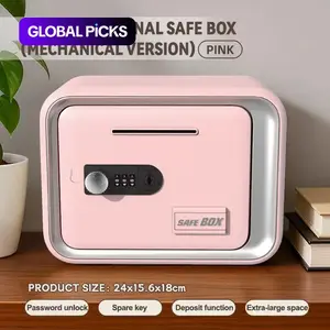 Home Mini Password Lock Safe Box, Mechanical Safe Box, Durable Abs Material, Large Size Reinforced Packaging, Coin Bank Small Box, Ideal Gift for Kids #GLOBAL PICKS
