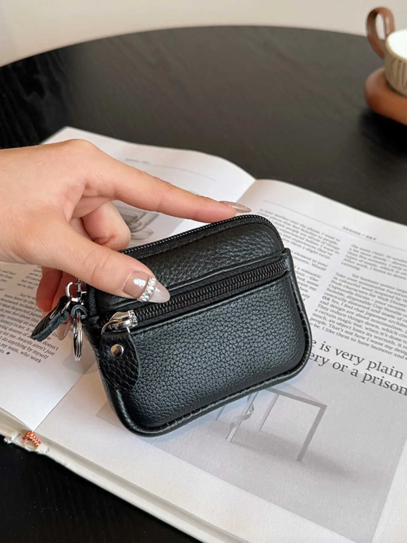 Classic Texture Mini Card Slot Wallet, Portable Coin Purse Key Holder, Credit Card Organizer, Women's Small Card Case, Compact and Stylish
