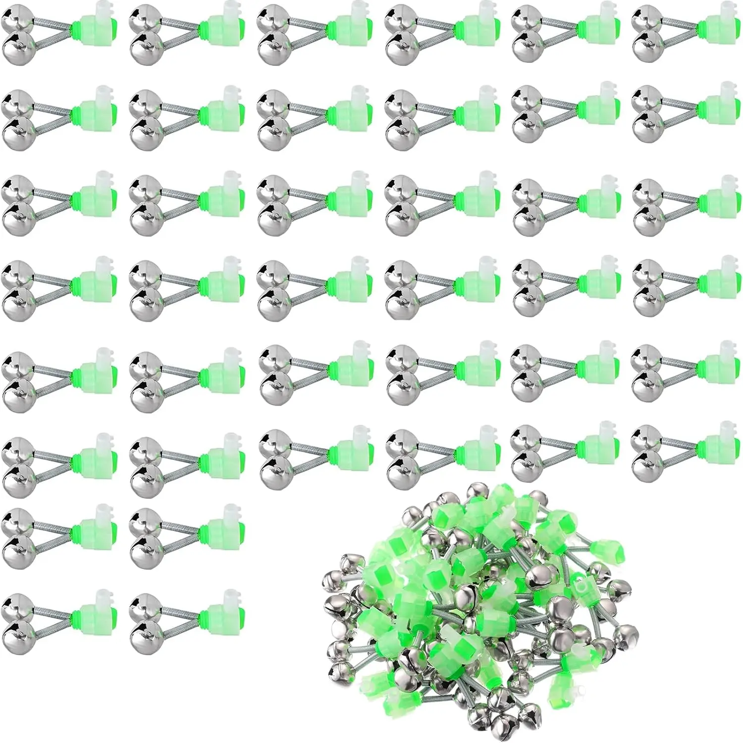 Fishing Bells 40Pack | Fish Bite    for Rods, Fishing Rod Bells Fishing  Bells with  Alert Bells Clip for Night Fishing Ice Fishing