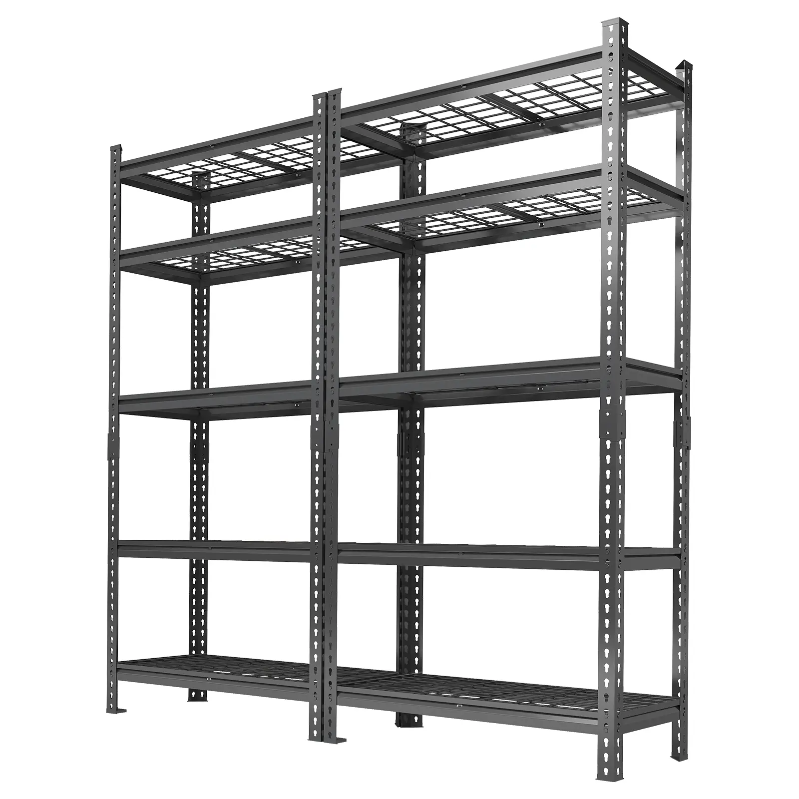 Garvee Heavy Duty 5-Tier Metal Garage Shelving Unit - Adjustable Utility Storage Rack - 2200 lbs Capacity, Rust-Resistant Black Steel - Multi-Layer Organizer for Garage, Kitchen, Pantry, Warehouse, Basement - 36"W x 16"D x 72"H, Garage Rack, Utility Rack