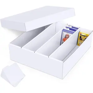 Trading Card Storage Box 3200 Count Cardboard Storage Box with Divider for Sports Tcg Mtg Card 1 Pack