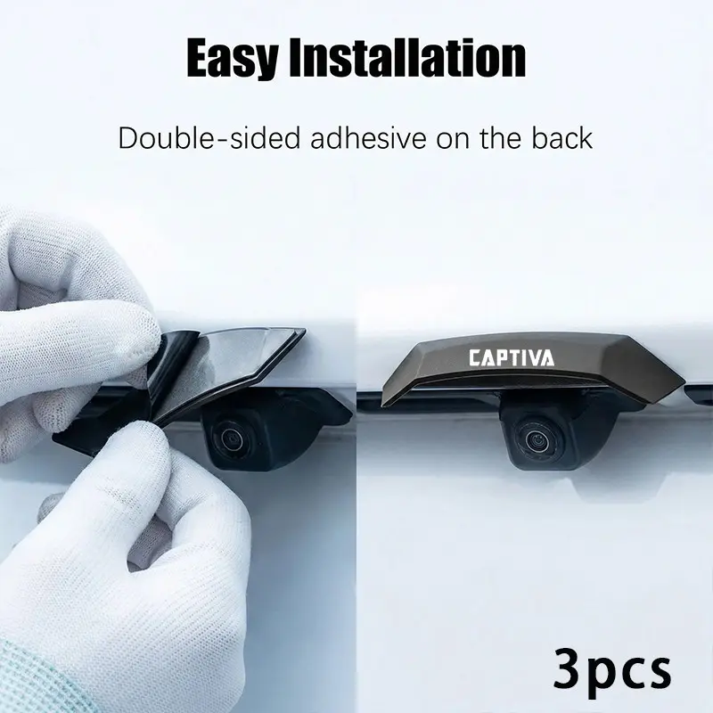 Chevrolet Captiva 3pcs Rain Shield, Universal Rear Camera Protection Cover, Low-Profile Sunshade, Easy Install, Practical Design