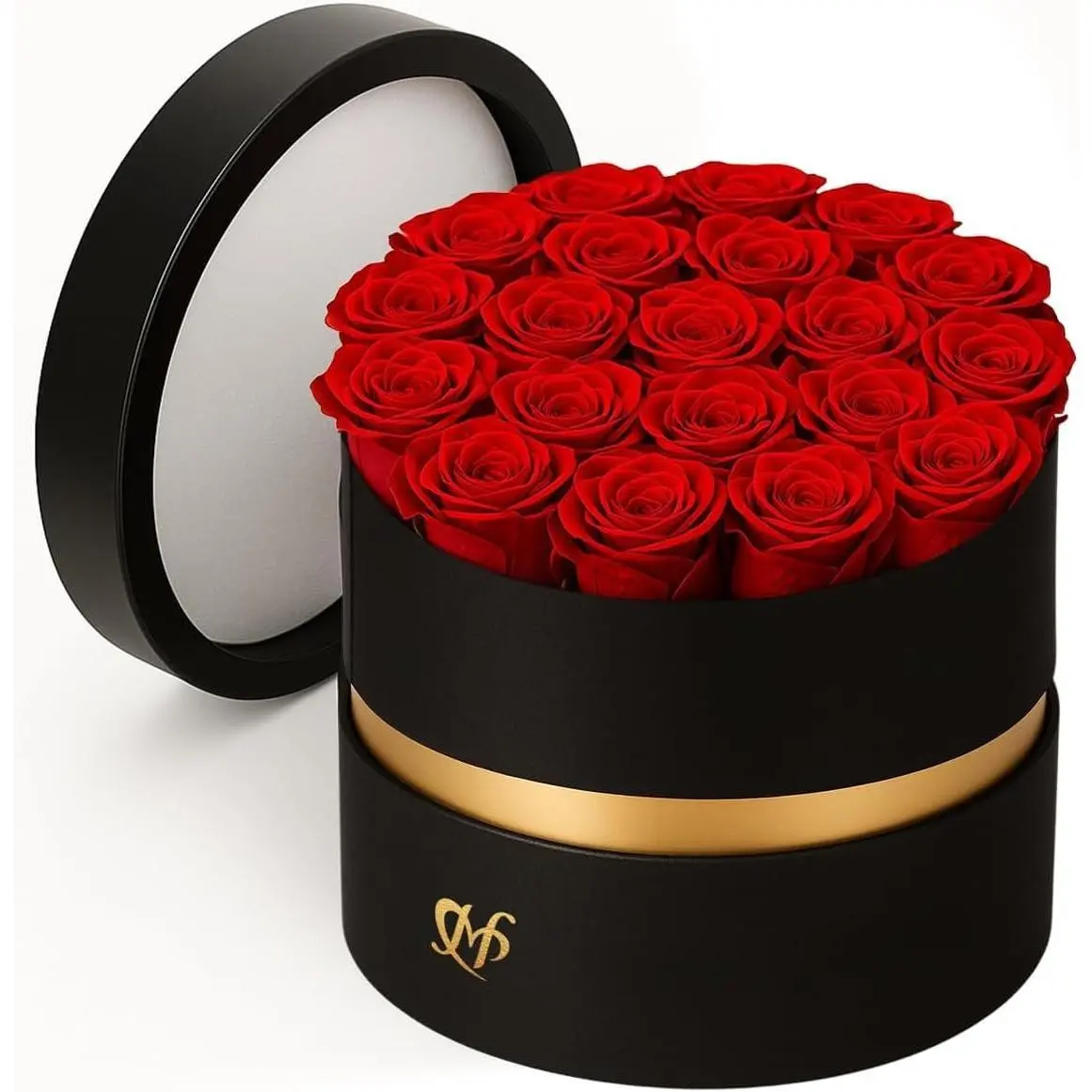 20 Forever  Preserved Roses, Forever Roses in a Round Box | Preserved  Immortal Mini Real Roses, Luxury Eternal Long lasting , Gifts for her Birthday, Anniversary, Wedding