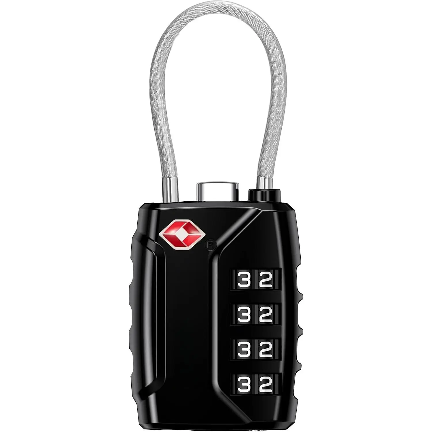 TSA Approved Luggage Locks, 4 Digit Combination Travel  Locks Resettable Code Lock with Zinc Alloy  for Suitcase, Toolbox, Backpack, Bag, Gym Locker ( Black)