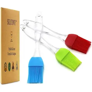 3 Pack 7 Inch Silicone Basting Pastry Brush BPA Free Food Grade Dishwasher Safe Perfect for Oil Butter Spread Marinades BBQ Grill Cooking