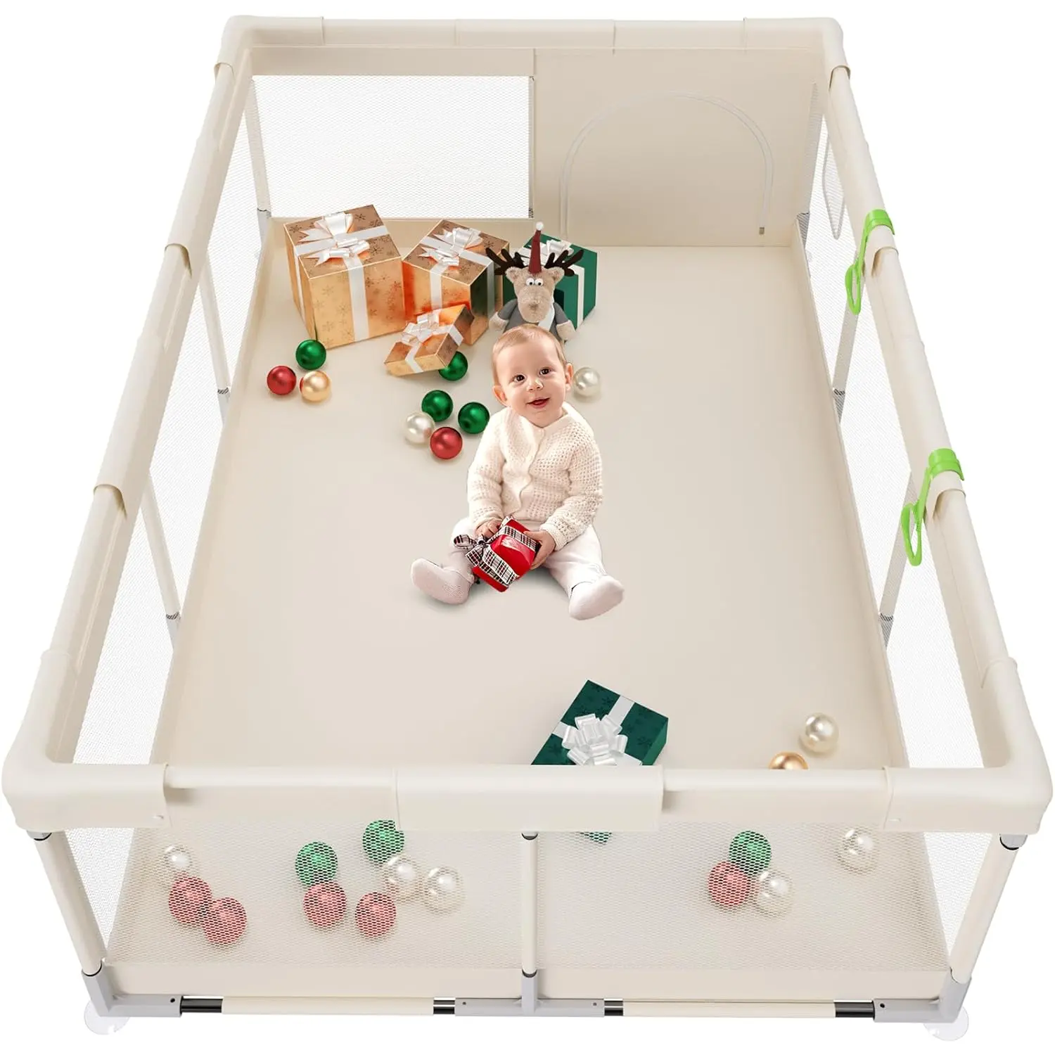 Baby Playpen, 71x47inch Large Playpen  Babies and Toddlers, Indoor & Outdoor Play Yard, Baby Fence Play Area
