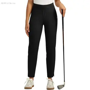 Women's Golf Pants Ankle Travel Stretch Petite Pants for Casual Dress Work with 2 PocketsAB19Wild Motion