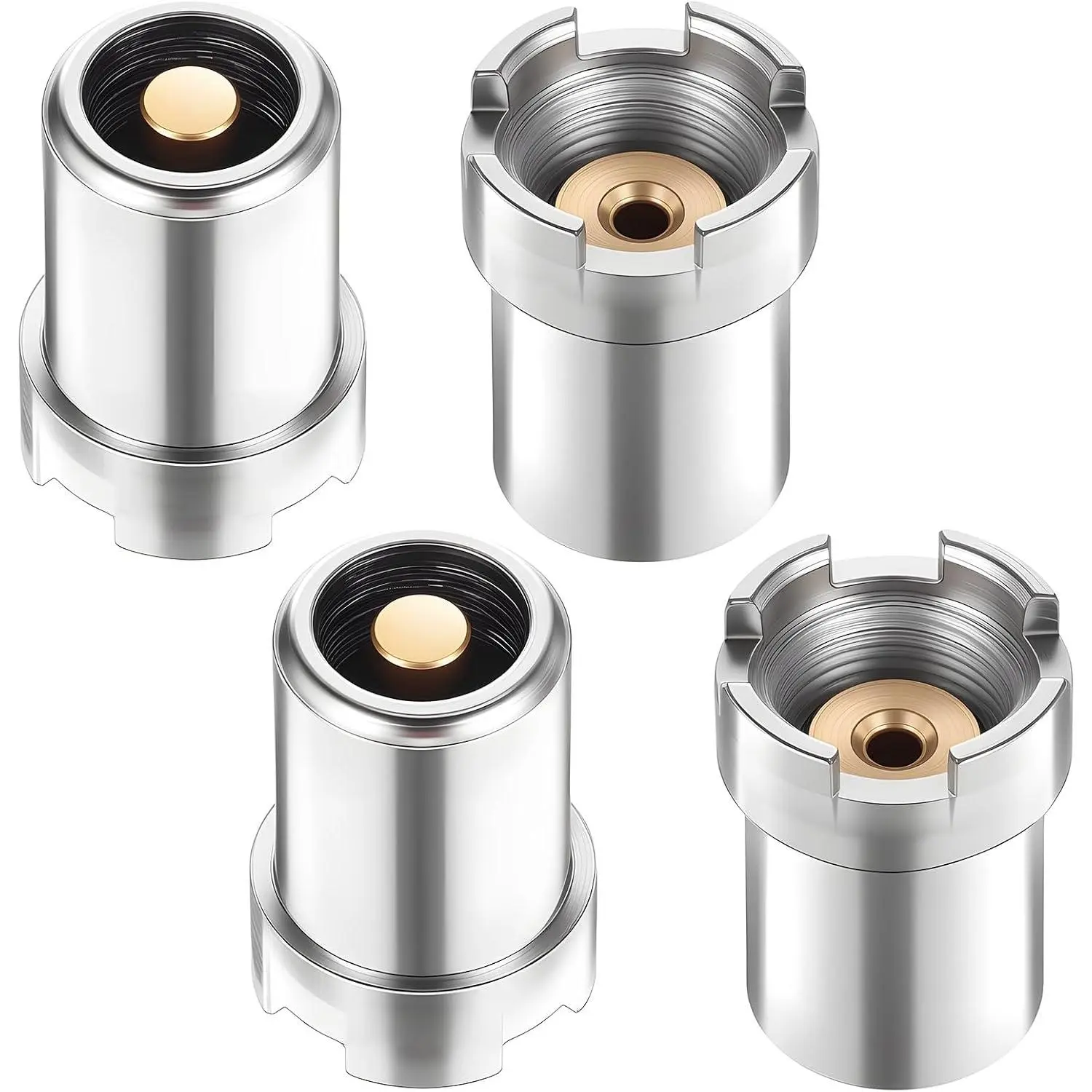 4 Pcs 510 Thread Magnetic Adapter Universal Magnetic Connector Screw Tips for Soldering Iron, Metal Connector Adapters for Circuit Board Repair Tools Electronic Devices