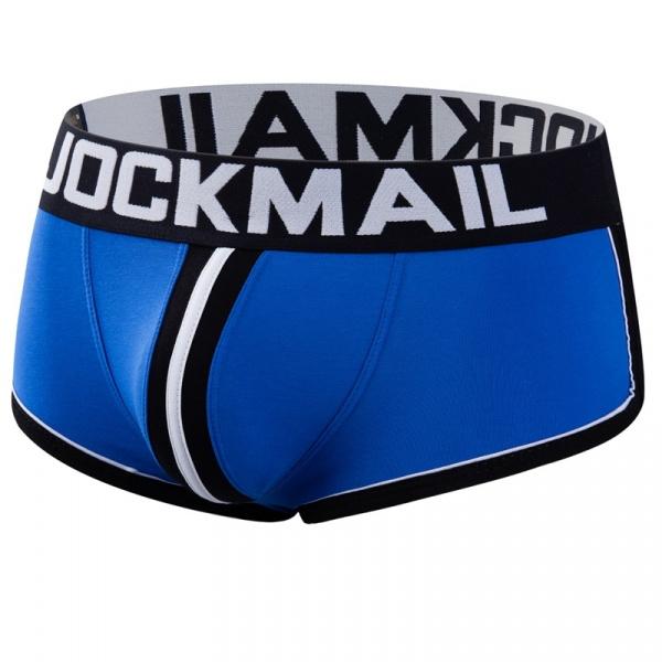 JOCKMAIL 1pcs/2pcs men's triangle underwear with hip lifting thong, exposed buttocks, low waist cotton flat angle underwear, pleated design, breathable and moisture absorbing, M-XXL