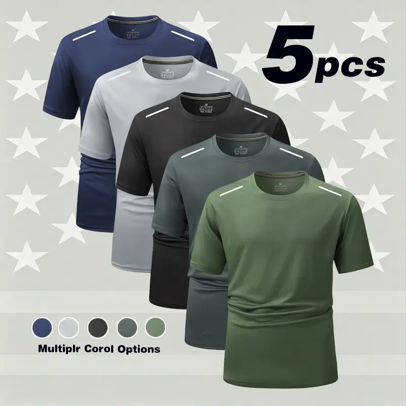 Summer new style short-sleeved T-shirt, fashionable sportswear for running and fitness, quick-dry short-sleeved shirt