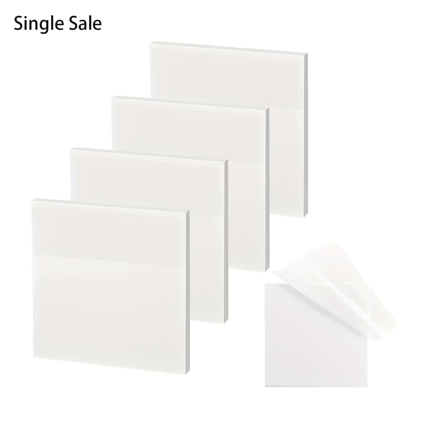 Transparent Sticky Note Pad, 50sheets Clear Square Sticky Labels Memo Pads, Stationery Kit Sticky Note Pads, Office Stationery & Supplies, Halloween Gift, Popular Items, Teenage Girl Gifts, Adhesive Stickers