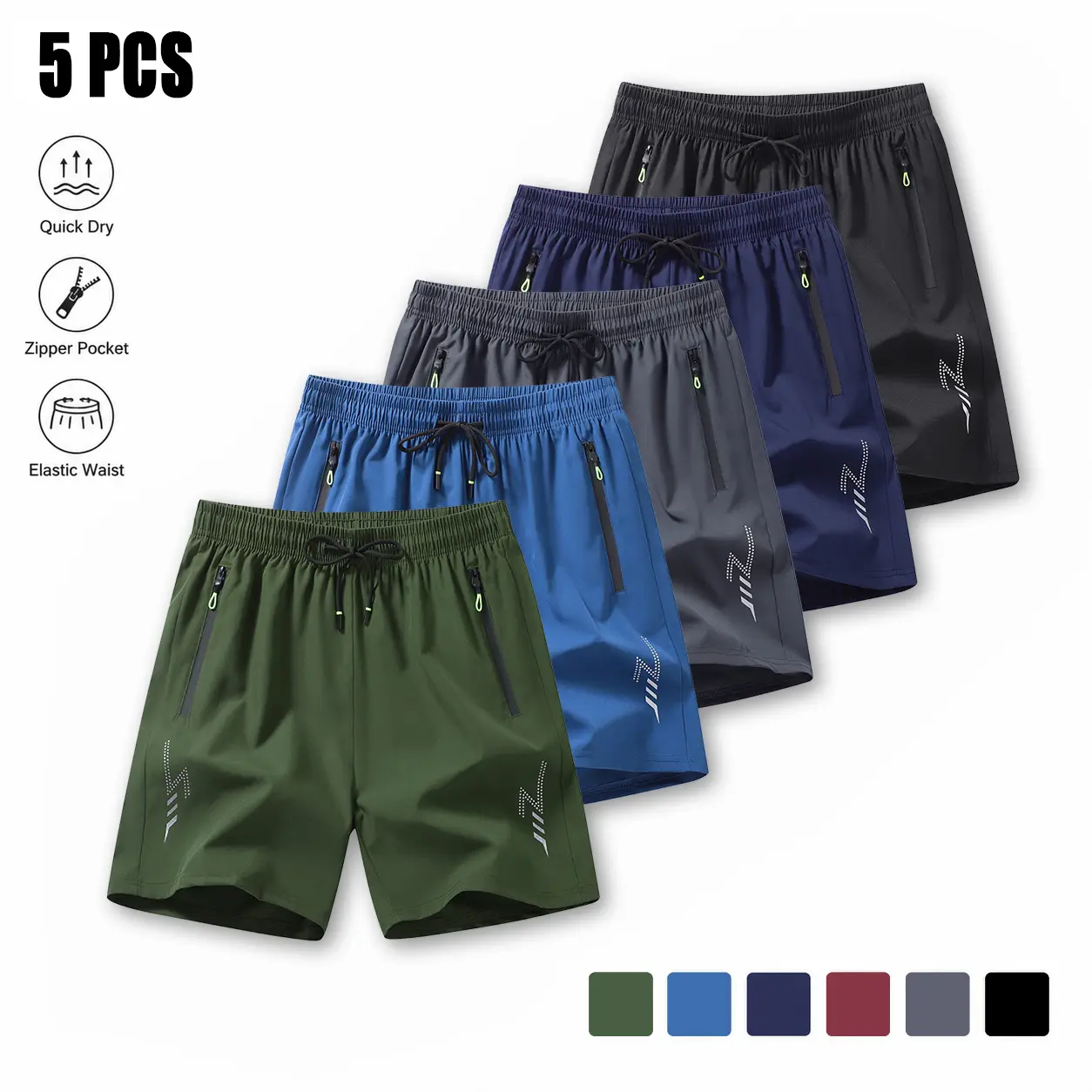 Black+Dark Blue+Dark Gray+Lake Blue+Military Green