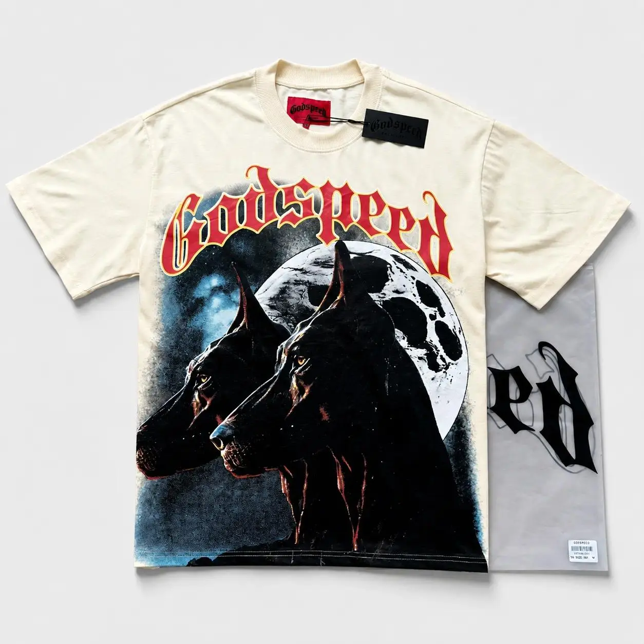 Y2K GODSPEED Unisex Oversized Graphic Tee - Vintage-Inspired Skull & Butterfly Print Short-Sleeve Cotton Hip-Hop Streetwear Casual Top for Men & Women