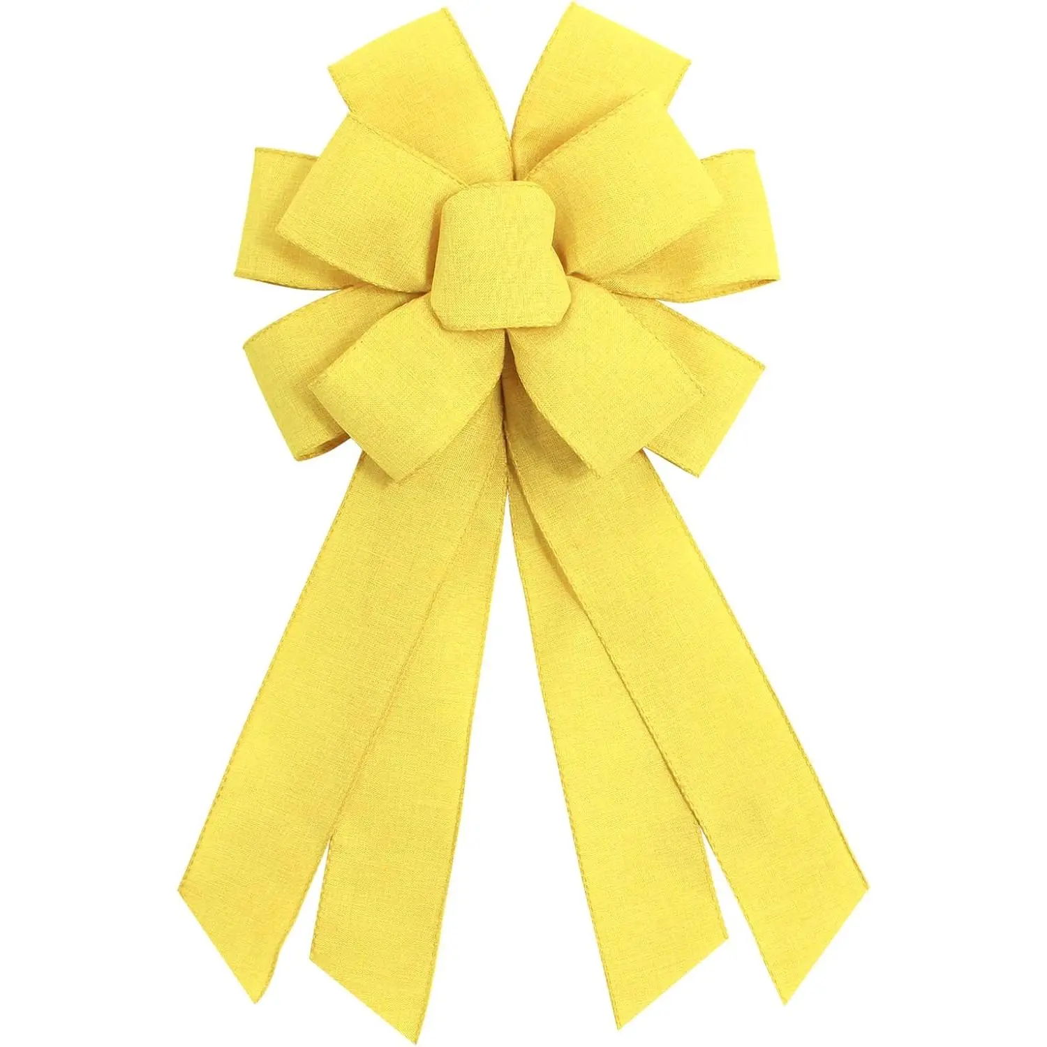 Large Yellow Wreath Bow for Front Door, Fall Thanksgiving Bows Christmas  Bow for Wreath Tree Ornament  Decorations