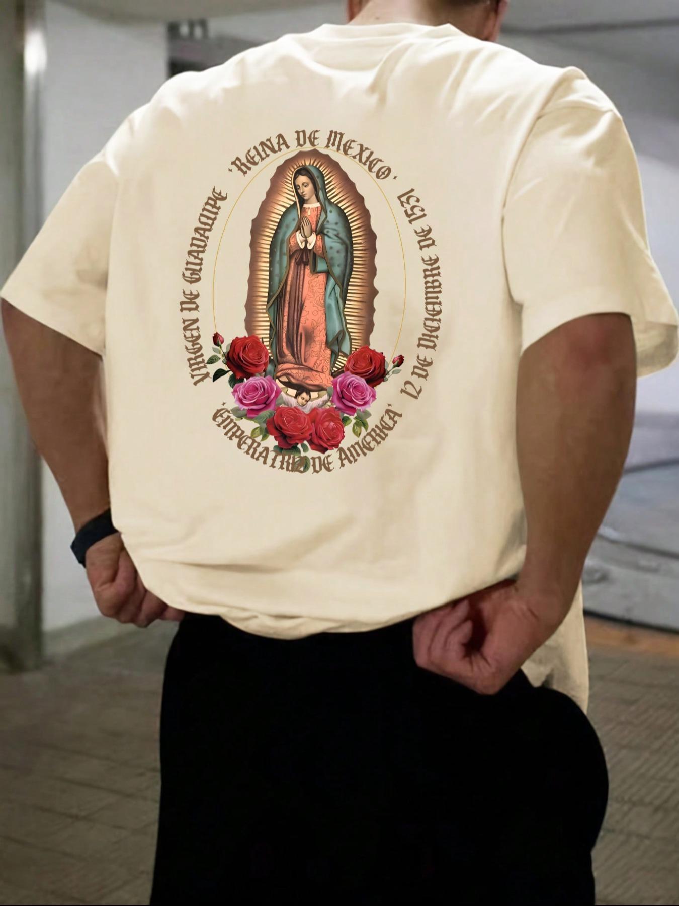 Men's Graphic Print Round Neck Tee, Casual Stylish Tee, Regular Fit Short Sleeve T-shirt for Summer, Men's Top for Daily Wear