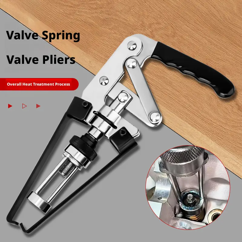 Tool for removing and replacing valve oil seals without disassembly, press-type valve pliers, valve spring puller, auto repair tool