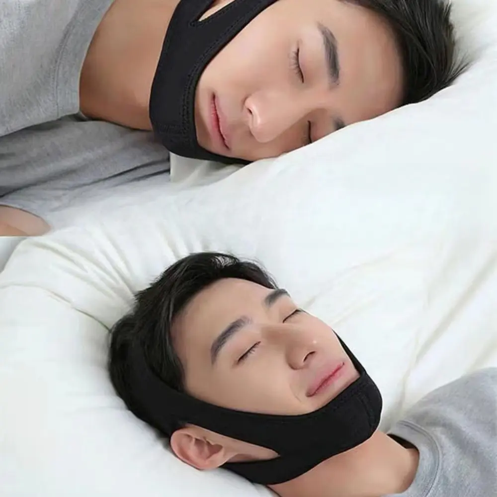 Adjustable Sleep Strap, Comfortable Gentle Mouth Guard for Snoring and Talking During Sleep, Breathable Jaw Protection Band, Easy to Wear